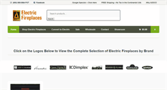 Desktop Screenshot of electricfireplaces.com