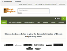 Tablet Screenshot of electricfireplaces.com